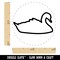 Swan Swimming Outline Self-Inking Rubber Stamp for Stamping Crafting Planners